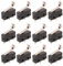 CESFONJER 12 pcs T125 Charnière Type De Levier Miniature Micro Switch SPDT Snap Action Commutateur Snap Action pour Arduino