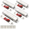 Mousike Magnetischer Türverschluss 30 kg Starke Edelstahl Schrankmagnete für Küchenschrank Kleiderschrank Schrank Schranktürverschluss (Silber 4er Pack)