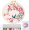 MWOOT Stickerei Kreuzstich Set,Handmade Embroidery Starter Kit,Anfänger Stickerei Set, Stick Starter Kit mit Stickrahmen, Stickgarn, Nadel für Anfänger Erwachsene (Vögel und Blumen)