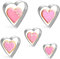 KONAMO Set di formine per biscotti a forma di cuore, in acciaio inox, per San Valentino, 5 pezzi
