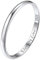 Silvora 925 Silber Dünne Ringe mit Eigenem Namen 2mm breit Schlichter Konvexer Fingerring Damen Frauen Mädchen Vorsteckring Glänzender Paarring Freundschaftsring in Silber Ringgröße 52(16.5)