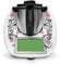 Deko Schutz Aufkleber kompatibel mit Küchenmaschine Thermomix TM6 Design Sticker Klebefolie Zubehör Küchengerät wasserfest selbstklebend RX042 (23 Hibiskus)