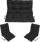 SuperKissen24. Sitzkissen Bankkissen Bankauflage - 120x50 cm und Rückenlehne 120x60 cm mit 2er 48x96 cm Stuhlkissen Set - Outdoor und Indoor - Schwarz