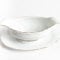 Salsera de porcelana blanca con filo de oro | 1 pieza, fácil transporte, caldos, salsas, decoración elegante, pieza de coleccionista, centro de mesa | 24 cm Rhein
