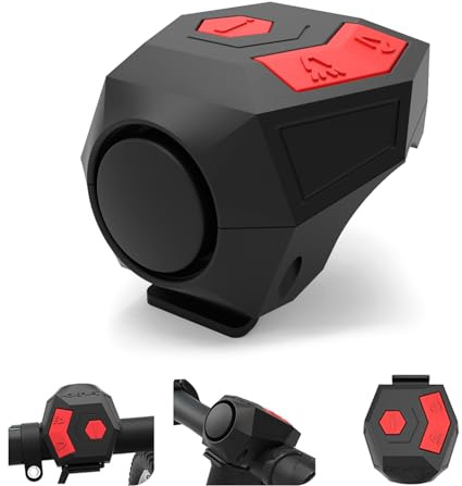 Antfire Electric Bike Horn, 120DB Loud Bike Horn for Adults, USB Rechargeable Bicycle Bell, 2 Sound Modes IP65 Waterproof Bicycle Horn with Alarm for Road Bicycle, Mountain Bike, Scooter