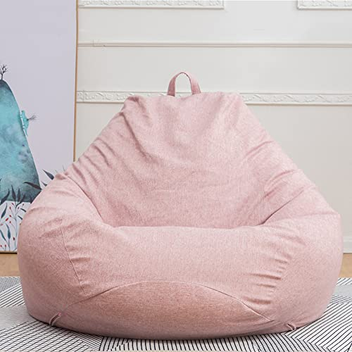 Highdi Bean Bag without Filling, Gaming Small Kids Bean Bags Chair Teenagers Children, Polycotton Living Room Bean Bag Cover Pink Beanbags Indoor Outdoor