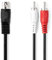 Nedis DIN-Audio-Kabel | DIN 5-Pin Stecker | 2x RCA Stecker | Vernickelt | 1.00 m | rund | PVC | Schwarz | Plastikbeutel