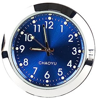 GLEAVI 1stück Auto Luftauslass Duft Uhr Thermometer Aromatherapie Ornament Blauer Auto Klimaanlage Selbstklebend Und Elegant Für Luftzirkulation Und Stil