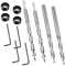 Pocket Hole Drill Bit 9.5MM Hex Shank Replacement Twist Step Drill with Depth Stop Collar 4Sets, Pocket Hole Drill Bit