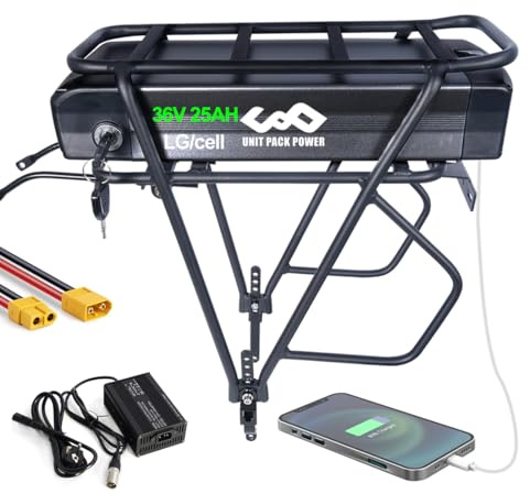36V 35Ah Porte-Bagages Batterie Ebike - Batterie de vélo électrique 250W 350w 500W Batterie Ebike Litio