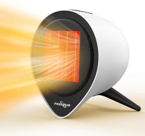 Termoventilatore Ceramico 1500W, Stufetta Elettrica con Timer 15H, PTC Stufe Elettriche 2 Impostazioni di Temperatura, Protezione da Surriscaldamento & Ribaltamento, Casa o Ufficio – Bianca.