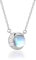 PHNIBIRD Mondstein Kette Silber 925 Solitär Mondstein Anhänger Silberne Kette für Damen Mädchen
