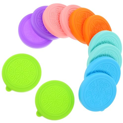 Couvercle Silicone Rond 12pcs en Silicone pour Sauces et Pots | Convenant aux Barbecues Intérieurs et Extérieurs, Couvercles de Bols à Trempette, Couvercles de Coupelles à Assaisonnement