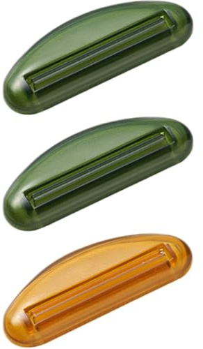 WRITWAA Kleiner Zahnpastatuben Quetscher 3 Stück aus Langlebigem Abs Manueller Zahnpasta Ausdrücker für Badezimmer Cremetuben und Reinigungsschaum Zufällige Farbe