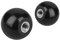 5 x M6 Ø20mm schwarz WTB Kugelknopf/Kugelgriff DIN 319 mit Stahlgewinde