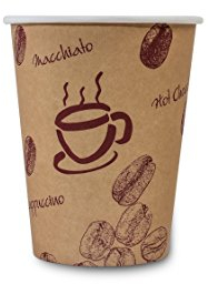 Funny Coffee-to-go Becher 200 ml, braun, 50 Stück