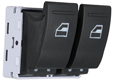 Twowinds - Interruptor Elevalunas 7E0959855A Compatible con VW Multivan, Caravelle, Transporter - Puerta Delantera Izquierda (lado conductor) - Botonera Ventana - Botón Ventanillas Delanteras