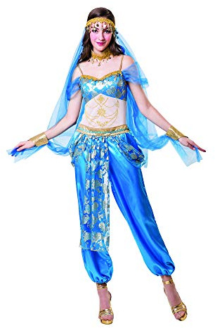 Bristol Novelty AF072 Harem Dancer, Women, Blue, One Size