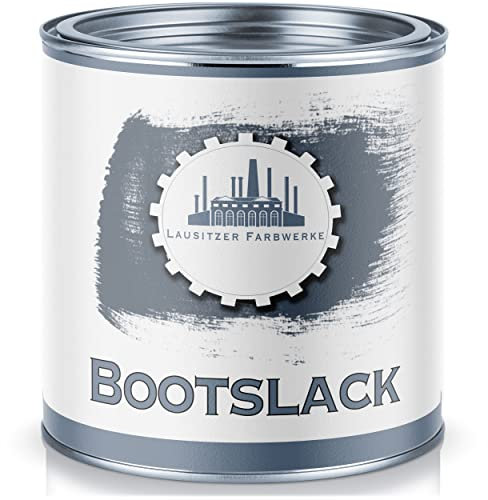 Lausitzer Farbwerke Bootslack traditioneller Yachtlack für Holz & Metall Bootsfarbe Schiffslackierung Yachtfarbe Farblos Rot Grün Grau Anthrazitgrau Blau Schwarz Weiß Braun (1 L, Feuerrot (RAL 3000))