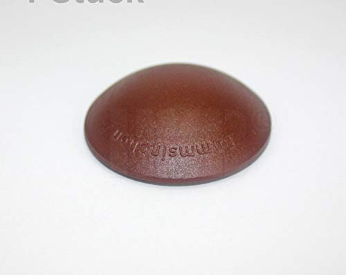 HKB ® 5 Stück Türstopper braun, Türpuffer, Ø 40 mm Höhe: 12 mm, aus Kunststoff, zum Kleben und Schrauben, Originalprodukt, 15041