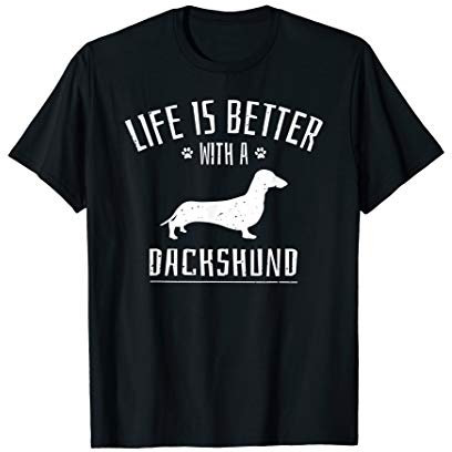 Dackel Hund Jagd Das Leben Ist Besser Mit Teckel Geschenk T-Shirt