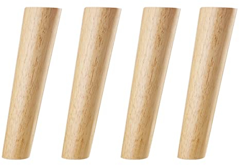 Qrity 20CM Bois Couleur Oblique Tapered Reliable Bois Armoires De Meubles Jambes Canapé Pieds avec Vis et Patin Feutre