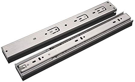 SSHHM Edelstahl Schubladenschienen, Dämpfung des Dicken Puffers, Dreiteilig Kugelführung Schienensystem, Glattes Zeichnen/A / 20 in(50cm)
