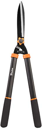 BRADAS® Heckenschere V-SERIES Gerade Klingen 20 cm Gartenschere Zum Schneiden Von Hecken & Sträuchern Baumschere | Hochwertige Stahl-Klingen Antihaftbeschichtete Messer Beidhandschere Gartenwerkzeuge