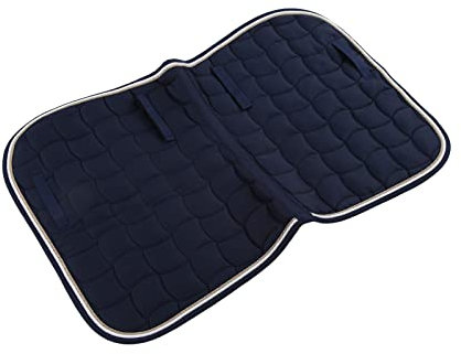 Naroote Tapis De Selle Universel En Coton Doux Pour Chevaux, Tapis De Selle Pour Cheval, 500 x 650 mm, Bleu Marine, Uni