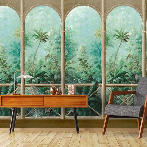 HXA DECO Papier peint balcon sur jungle - rouleau 0,53x8,40 m