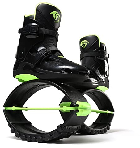 Stivali Rimbalzanti Scarpe da Salto Kangaroo - Scarpe Adulte Unisex Bounce - Uomo Donna Fitness Fitness Sport Anti-Gravity Boots (Color : Black+Green, Size : 42-44)