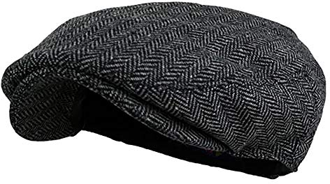 IQYU BaskenmüTze FüR Herren SchirmmüTze Herren Barett SchiebermüNtze BaskenmüTze HerrenCap Cap Newsboy Flat Schwarz SchieberCap Flatcap Retro Herren Einstellbar Herren BaskenmüTze,SchieberCap