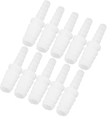10 Stück Kunststoffs Ch Lauch Verschraubungen Rohr Verbinder PE-Rohr Verbinder Barb Reduzier Gelenk Gerade durch Set Kit für Pumpen Rohr (6-9 mm Konvertierungskopf)