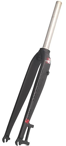 LHHL MTB Starrgabel 26 27.5 29'' Zoll Mountainbike Vorderradgabel Scheibenbremse 1-1/8'' Gerades Rohr Gabel Ultraleichte Aluminium-Legierung QR 9X100mm (Color : Black, Size : 26)