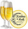 LALALO Leonardo Hochzeit Bierglas Geschenk-Set (2 St.) graviert, Biertulpe/Pilstulpe mit Gravur personalisiert als Hochzeitsgeschenk, Hochzeitstag, Standesamt (Rosenromantik)