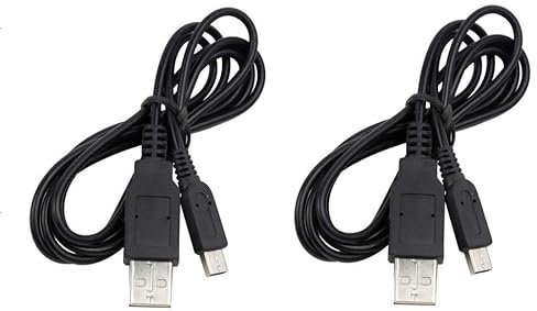 WICAREYO Cavo di ricarica per DSi, 2 cavi di alimentazione USB da 1,2 m / 3,9 piedi per DSi NDSi DSI XL 3DS N3DS XL