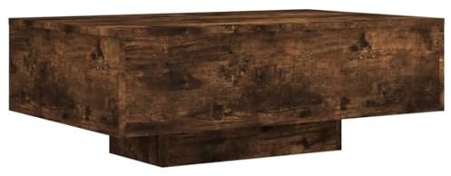 vidaXL Couchtisch mit LED-Leuchten Räuchereiche 85x55x31 cm