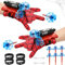 Lot de 2 Gant de Lanceur Spiderm, Spiderm Launcher Lanceur Gants de Lancement Jouets de Poignet Lanceur de héros Spiderm Launcher Spiderm Gant de Cosplay en Plastique pour Enfants (C)