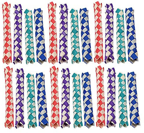 24 Stück Fingerfallen für Vögel, Papageien, Kauspielzeug, Vogelspielzeug, Chinesischer Bambus, DIY, Klassischer Papageienkäfig, Käfige für Wellensittiche, Finken, Sittiche,