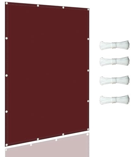 Voile d'ombrage Carré 1 x 3 m Couvertures De Plantes De Serre et Bâche D'ombrage Anti-UV Voile de Parasol pour Jardin Terrasse Camping, Vin Rouge