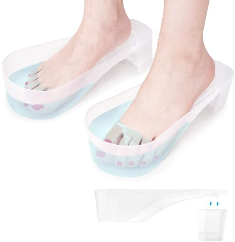 Yokilly Lot de 2 bols de trempage pour ongles d'orteils, bol de bain de pieds, résistant à l'acétone, pour pédicure, spa et dissolvant de vernis gel (transparent)