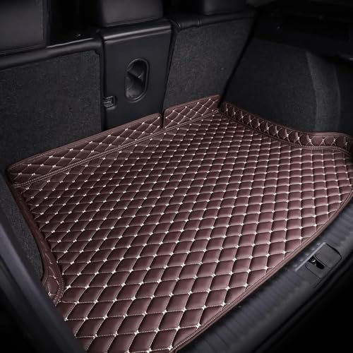 TYUIGHF Alfombrilla para Maletero de Coche Cuero, para Nissan Terrano II 1993-2004 unda de Maletero de Coche Protector Maletero,Impermeable Bandeja Forro,D/Coffee