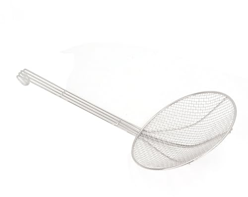 Cuchara de Espumadera de Acero Inoxidable, Colador de Alambre de Malla Fina, Cucharón para Cocinar y Freír en la Cocina (Los 24cm)