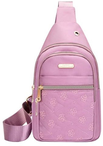 Taschen Aschenbecher Umhängetaschen für Damen und Herren, zum Wandern, Umhängetasche, Bakpack mit Kopfhörerloch, Schultergurt, Körpertasche für Reisen Aigner Taschen Damen (Pink, A)
