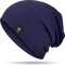 YANIKY Mütze Damen, Leichte Beanie Mütze Herren, Baumwolle Weiche Bequeme Dünne Mütze, Unisex Slouch Beanie Longbeanie für Alle Jahreszeiten (Marineblau)