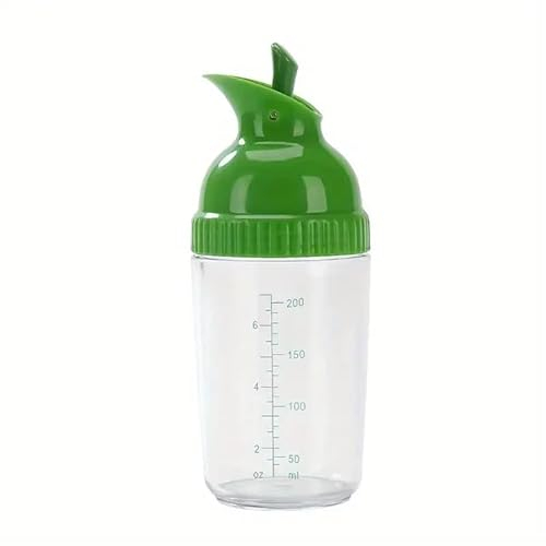 Salad Dressing Shaker Container, Pour Spout, LeakprooF, Dishwasher Safe, Homemade Oil and Vinegar Salad Dressing Bottle Mixer Dispenser (Green)
