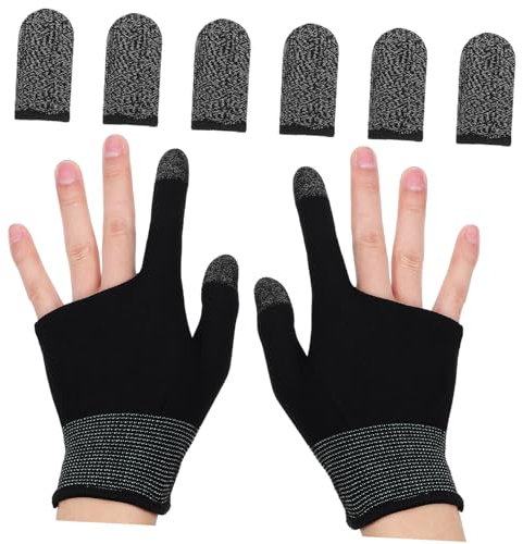 KITANDOVE Touchscreen Gloves Copper Fiber Finger Covers for Mobile Gaming Comfortable Phone Gloves Thumb Sleeve