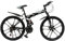Fridgestea 26 Zoll Mountainbike Klappbar, 21 Gang Klappfahrrad Erwachsene Jugendfahrrad MTB mit Scheibenbremsen, doppeltem Stoßdämpfungsrahmen für Jungen Mädchen Damen Herren (Schwarz)