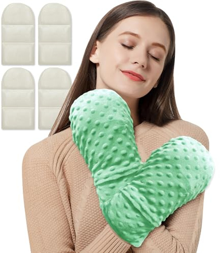 Mikrowellengeeignete Therapie-Fäustlinge, Handwärmer-Handschuhe mit Arthritis-Kompression, feuchtes Heizkissen für Hände und Finger von steifen Gelenken, Triggerfinger, Entzündungen, Raynaud