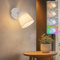 Ketom LED Wandleuchte Innen Akku, RGB Dimmbare Wandleuchte Kabellos 12 Farben, Verstellbare Wandlampe Weiß mit Fernbedienung, Stoff Wand Lampen für Schlafzimmer Wohnzimmer Treppen